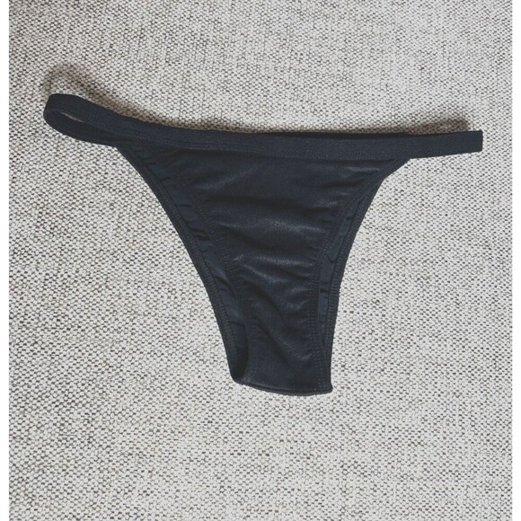Osklen Praia Swim Cheeky Bikini Black Color Size M Made in Brazil - Picture 1 of 7